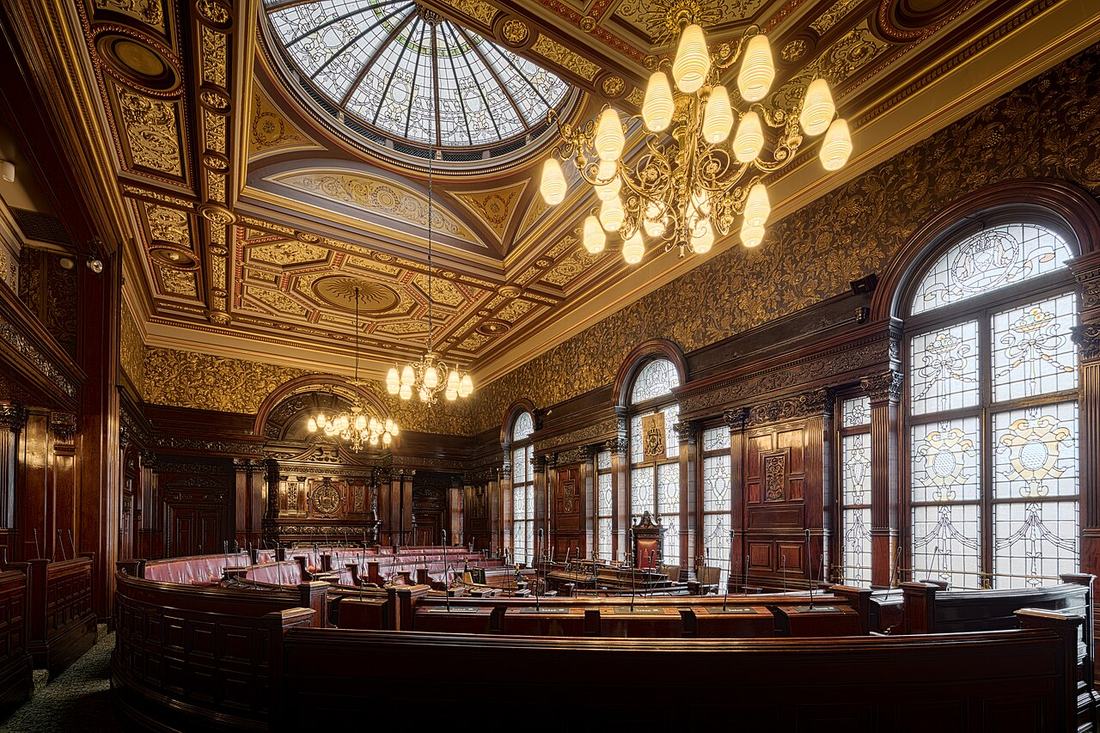The council chamber in Glasgow City Chambers
