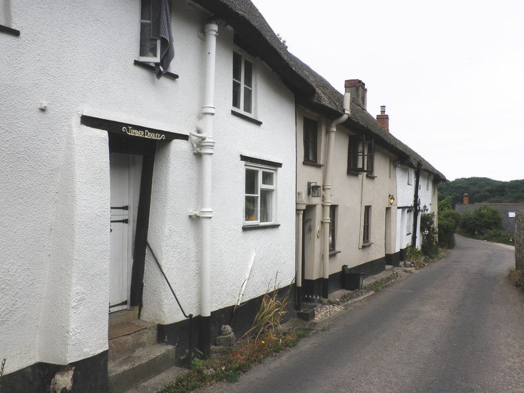 Thatched cottages in Street village