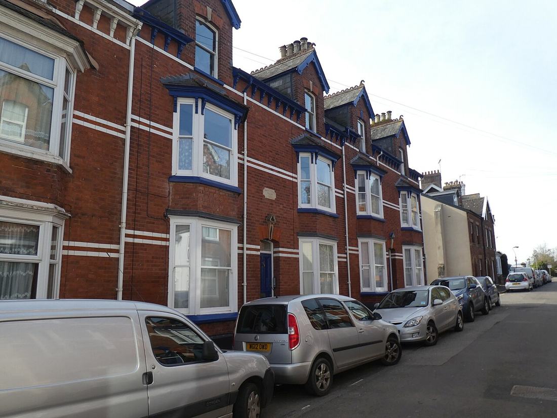 Victorian terraced houses in Exeter