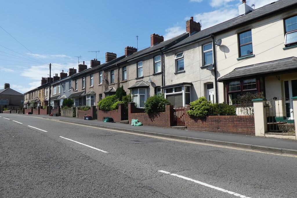 Terraced houses on Caerleon Road