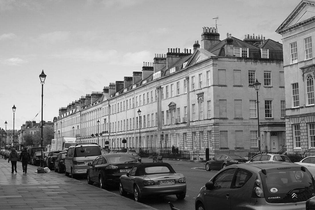 Terraced houses on Great Pulteney Street, Bath